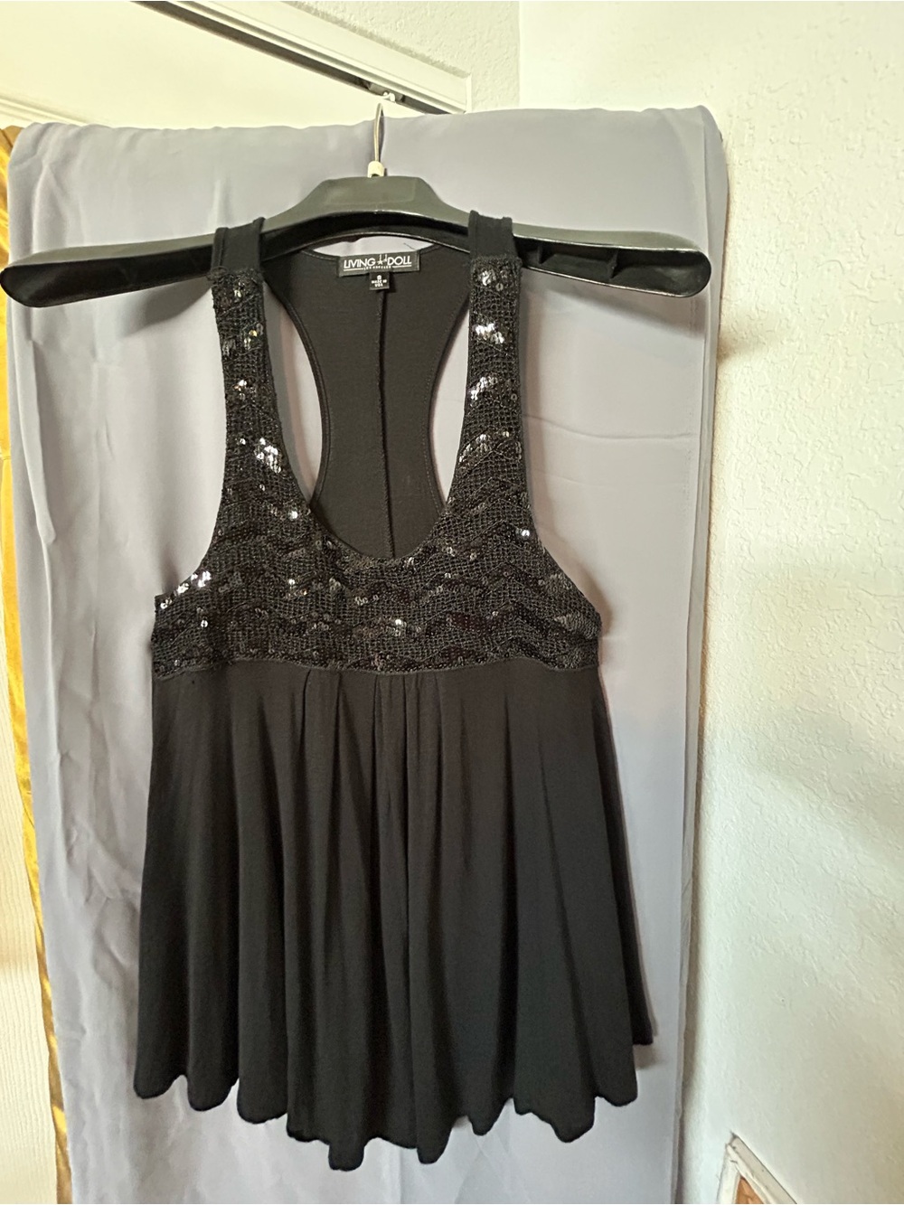 Black Dress by Living Doll beaded black dress